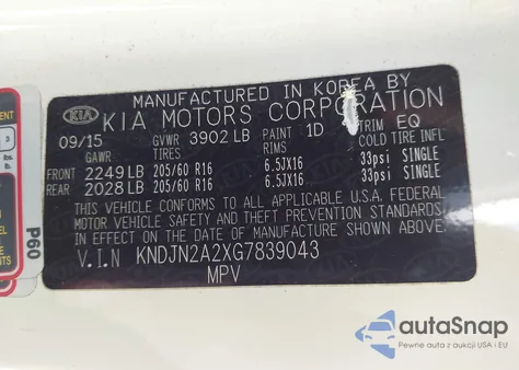 2016 Kia Soul from USA, damaged, VIN KNDJN2A2XG7839043